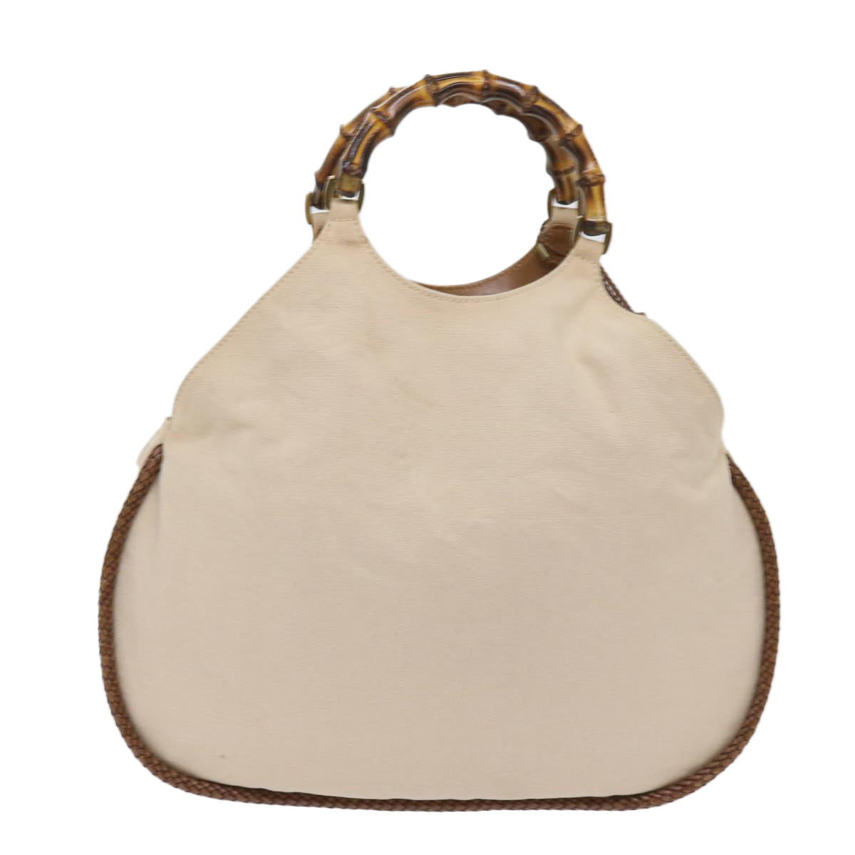 GUCCI Bamboo Hand Bag Canvas Beige 109129  ep2956