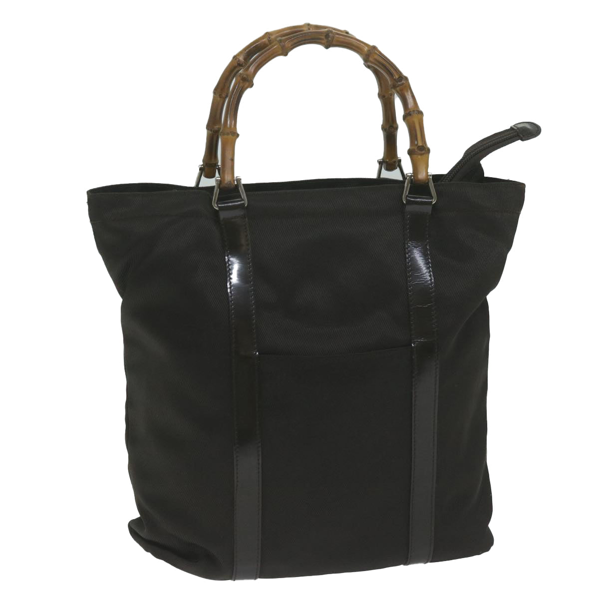 GUCCI Bamboo Hand Bag Nylon Brown 000 3754 0508  ep2964