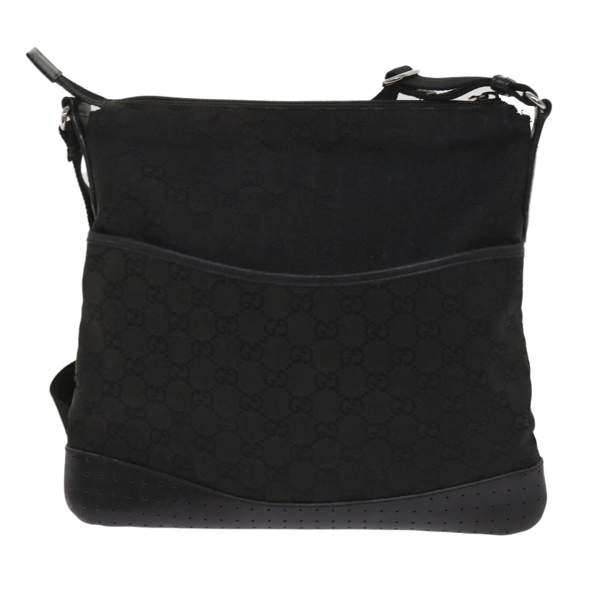 GUCCI GG Canvas Shoulder Bag Black 145857  ep2976