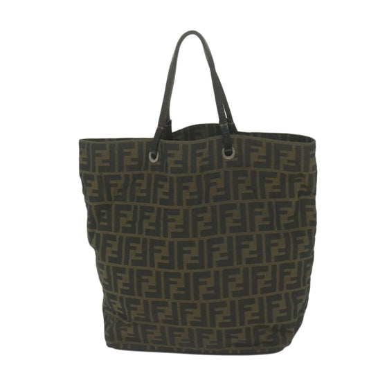 Luxury FendiZucca Canvas Tote Bag Black Brownep3003