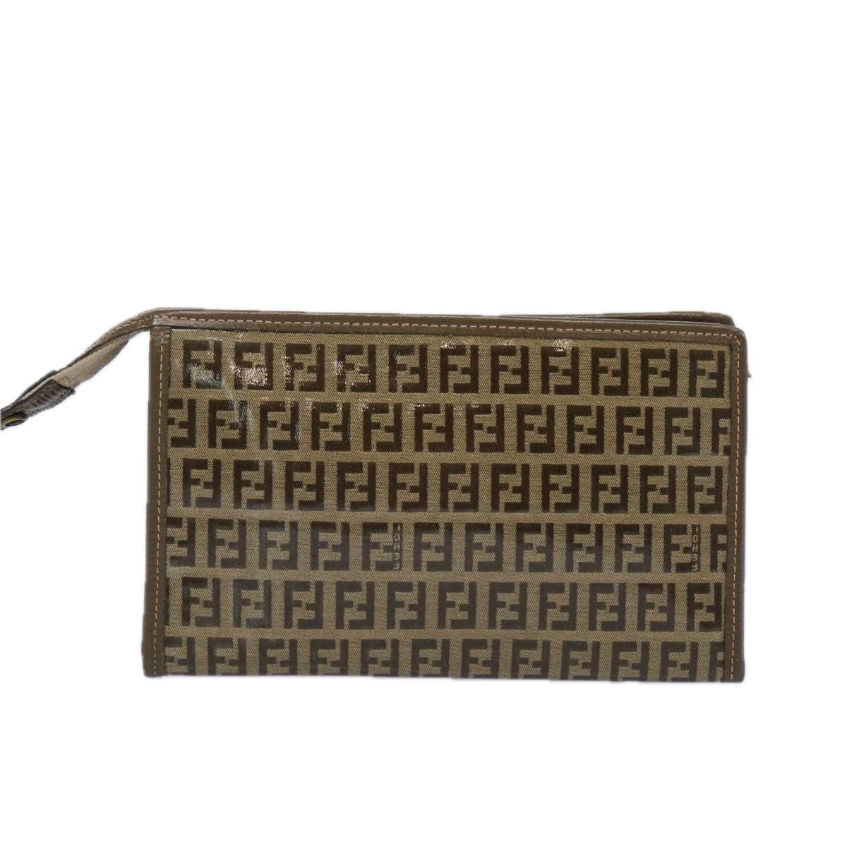 Luxury FendiZucchino Canvas Pouch Brownep3045
