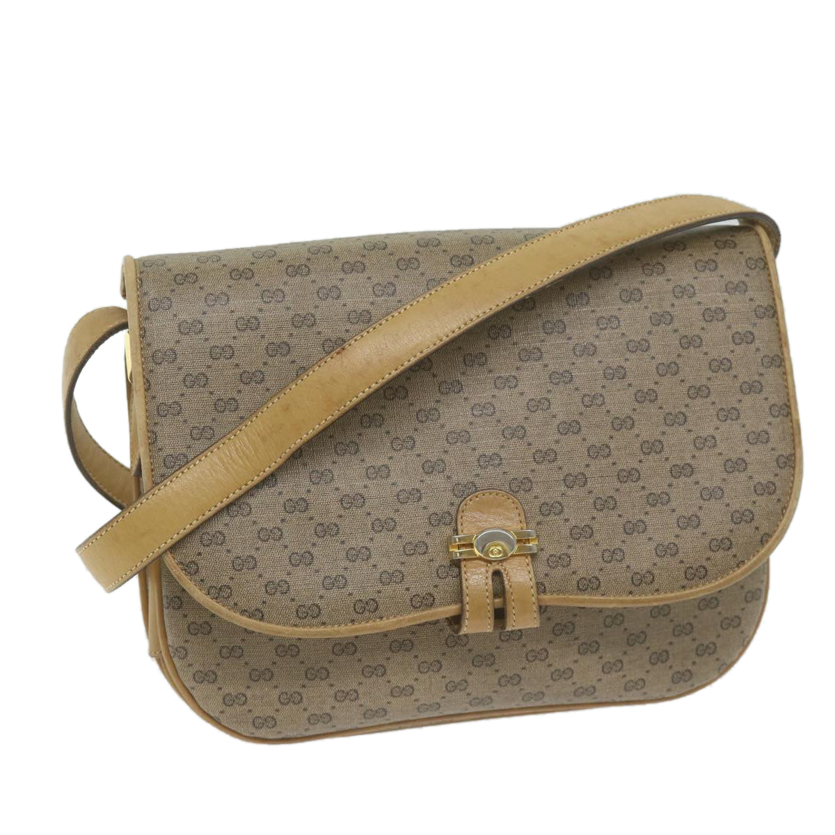 GUCCI Micro GG Supreme Shoulder Bag PVC Beige  ep3053