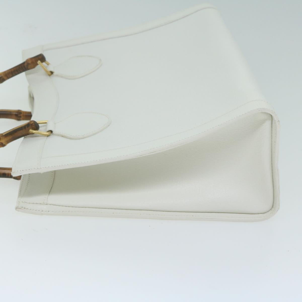 GUCCI Bamboo Hand Bag Leather White 002 0260 2615  ep3064