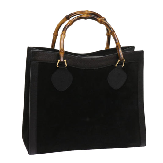 GUCCI Bamboo Hand Bag Suede Black 002 1186 0260  ep3069
