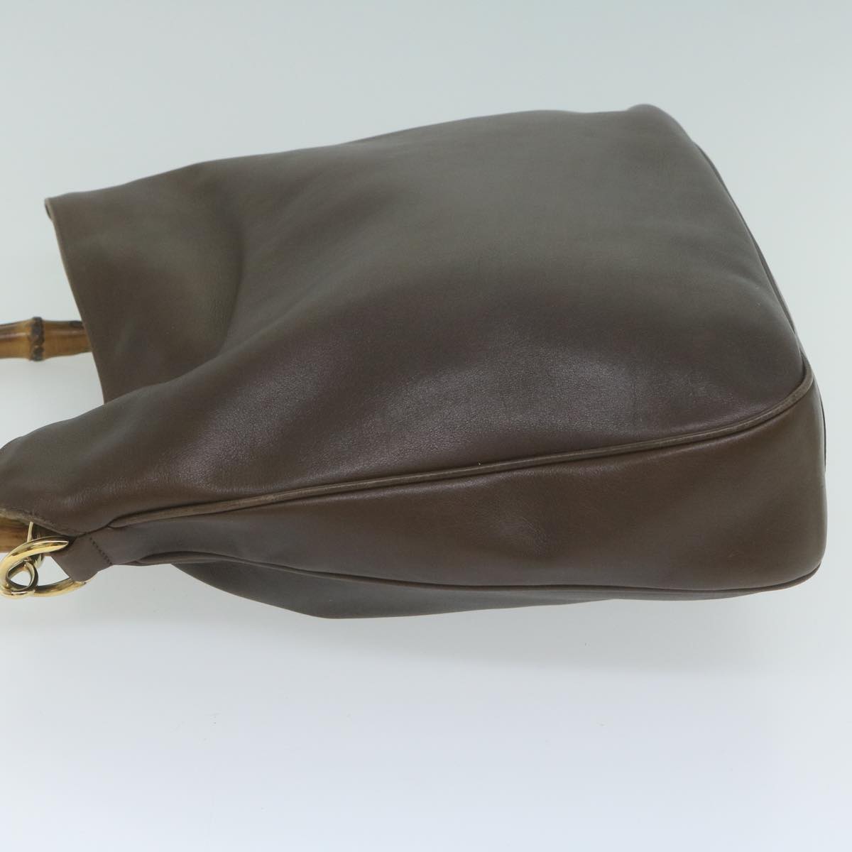 GUCCI Bamboo Shoulder Bag Leather 2way Brown 001 1705 1577  ep3101
