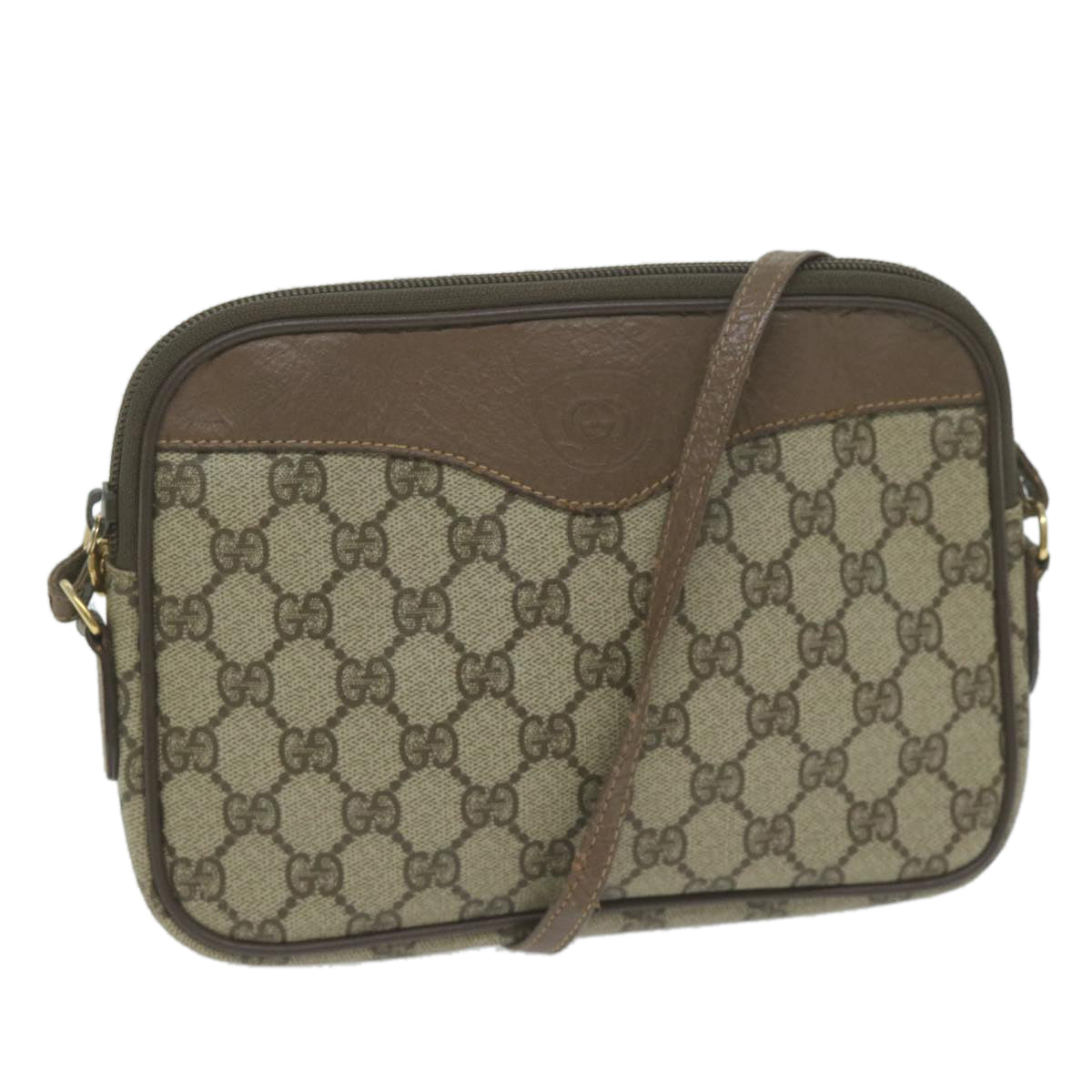 GUCCI GG Supreme Shoulder Bag PVC Leather Beige 007 14 6428  ep3106