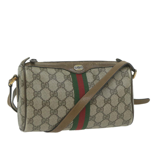 GUCCI GG Supreme Web Sherry Line Shoulder Bag PVC Beige 89 02 018  ep3109