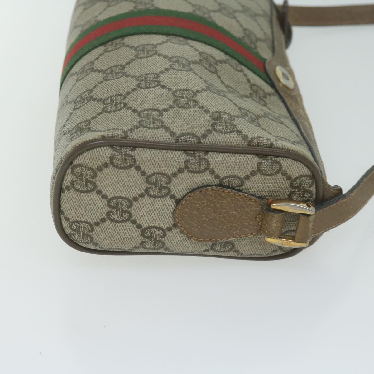 GUCCI GG Supreme Web Sherry Line Shoulder Bag PVC Beige 89 02 018  ep3109