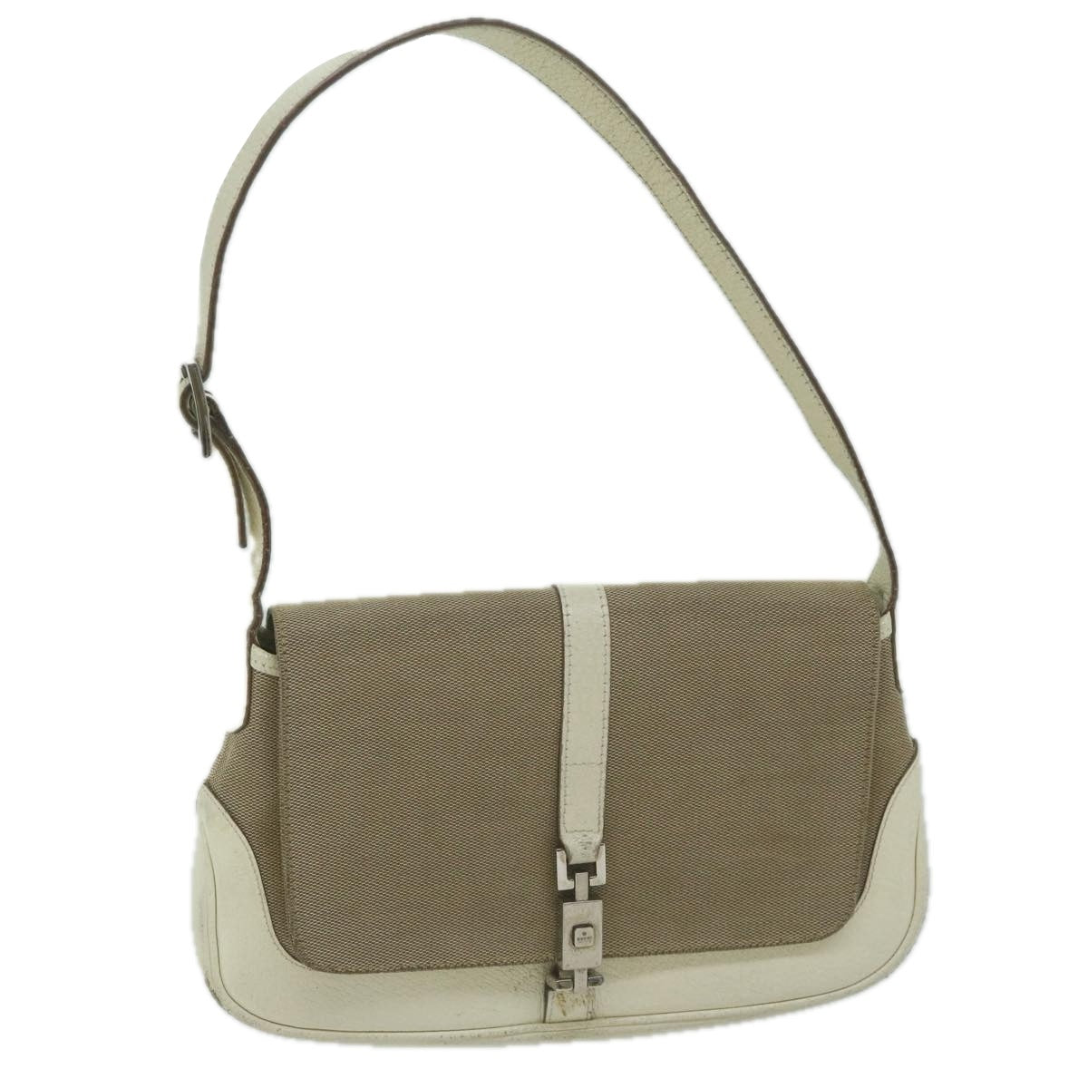 GUCCI Jackie Shoulder Bag Canvas Beige  ep3125