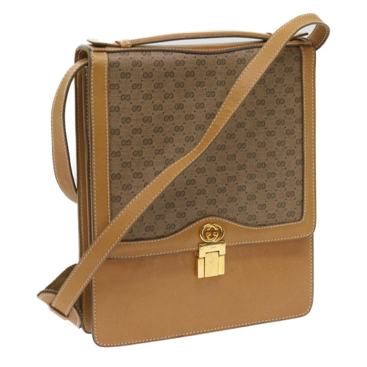 GUCCI Micro GG Supreme Shoulder Bag PVC Beige  ep3135