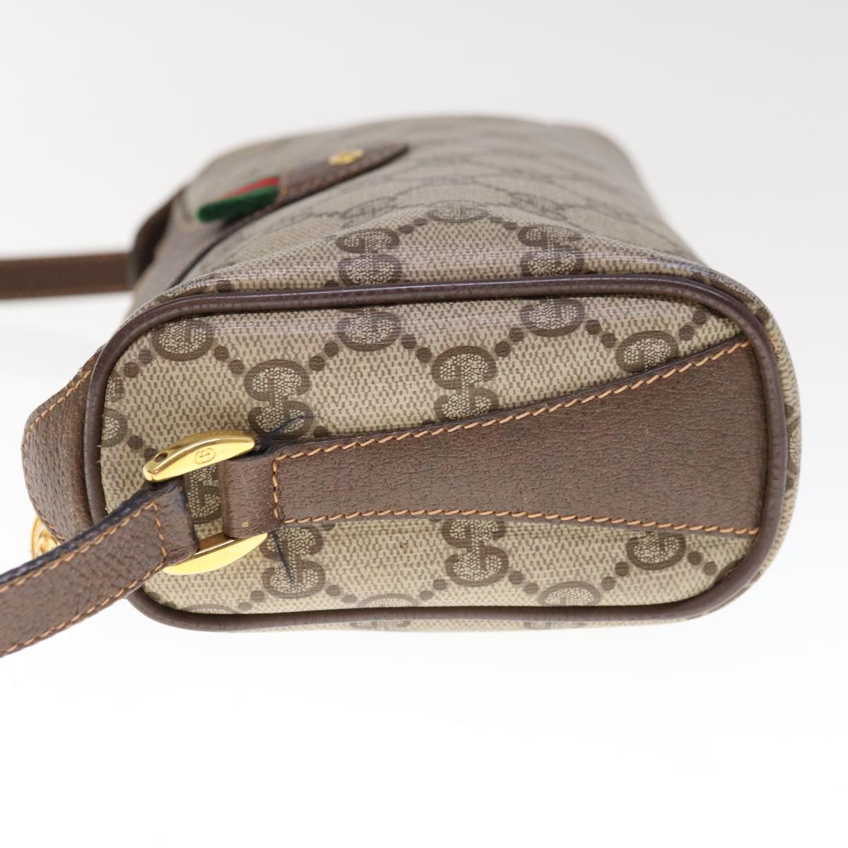 GUCCI GG Supreme Web Sherry Line Shoulder Bag PVC Beige 89 02 018  ep3144