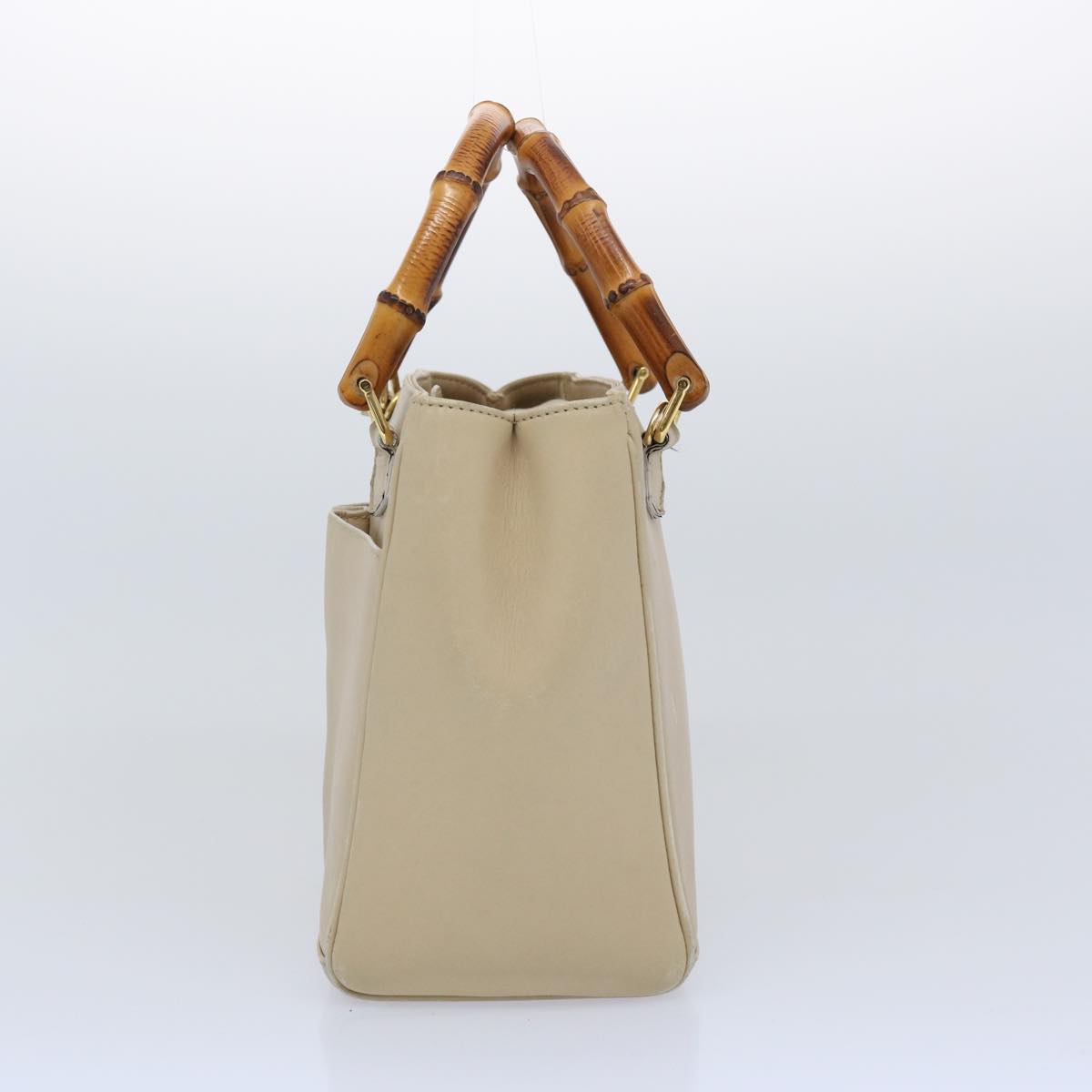GUCCI Bamboo Hand Bag Leather Beige 000 1364 0315  ep3165