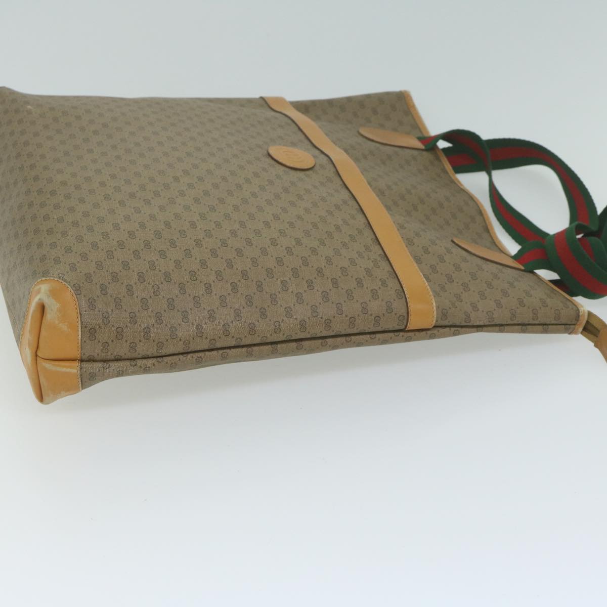 GUCCI Micro GG Supreme Web Sherry Line Tote Bag Beige 002 39 0163  ep3193