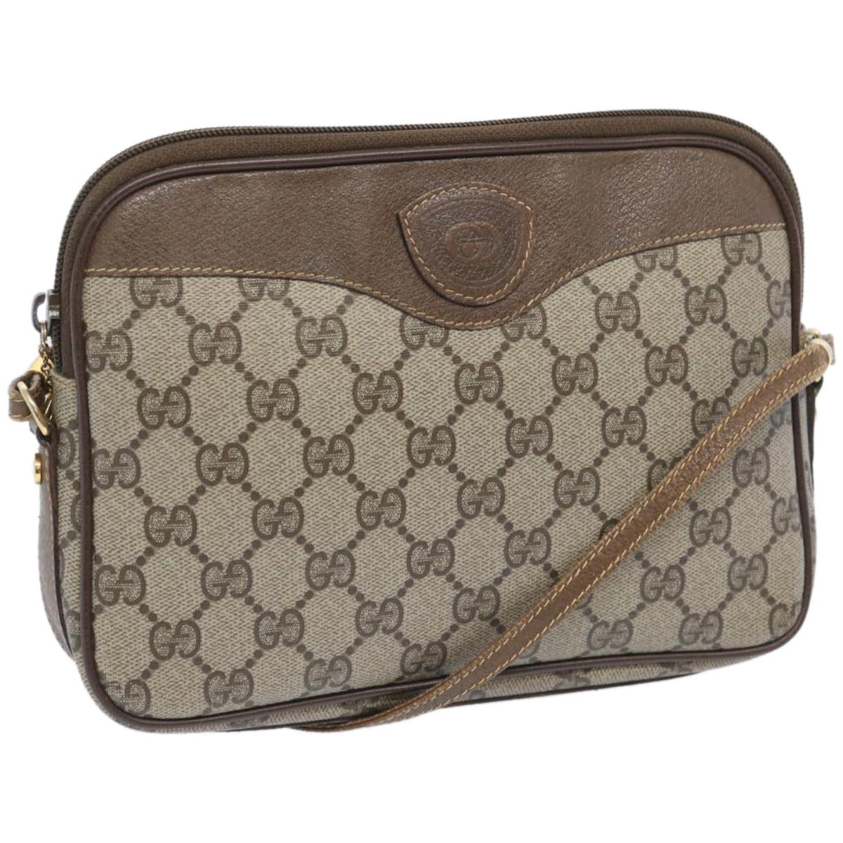 GUCCI GG Supreme Shoulder Bag PVC Beige  ep3229
