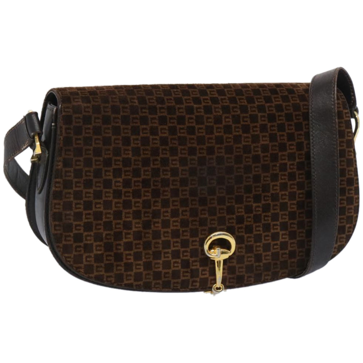 GUCCI Shoulder Bag Suede Brown  ep3231