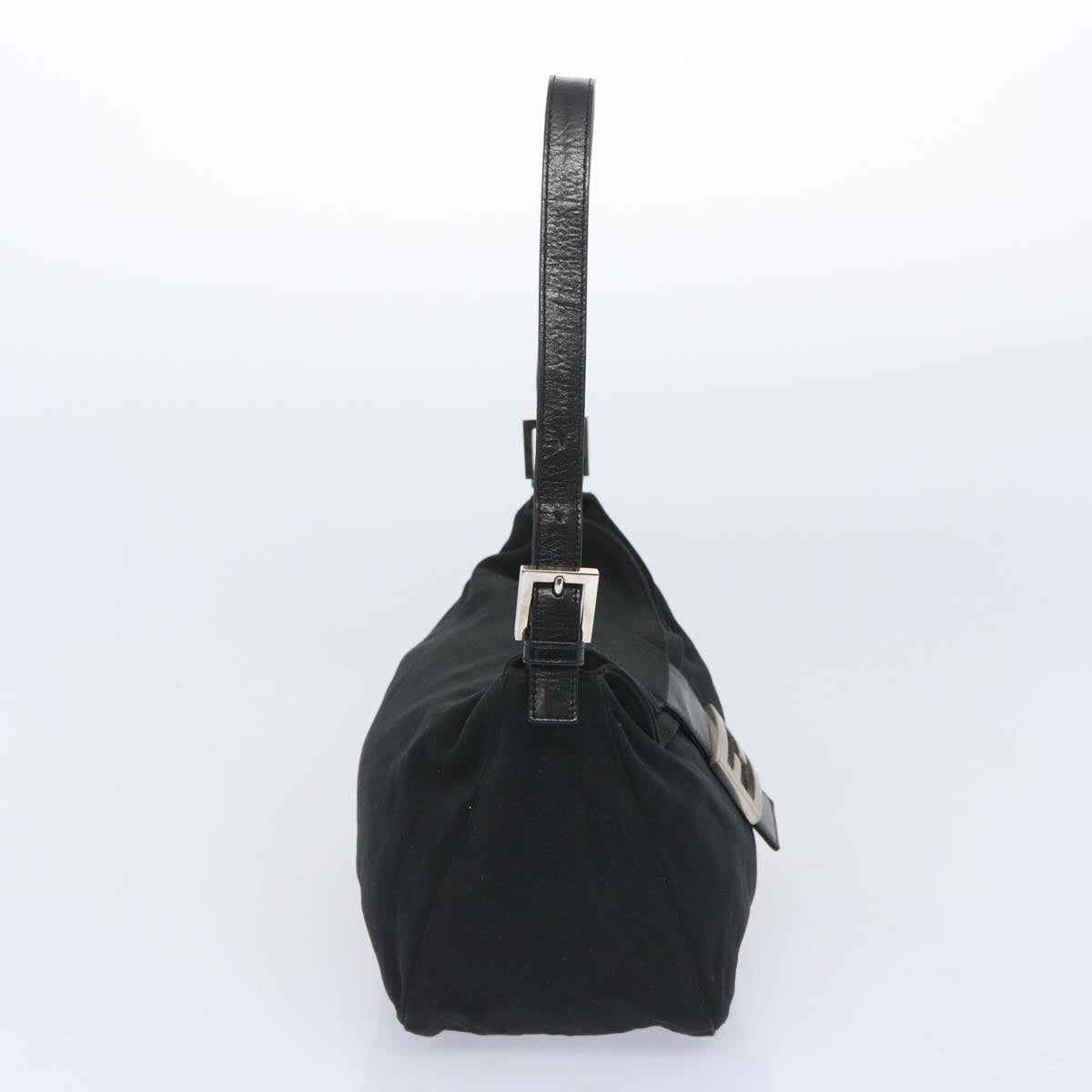 Luxury FendiMamma Baguette Shoulder Bag Nylon Blackep3241