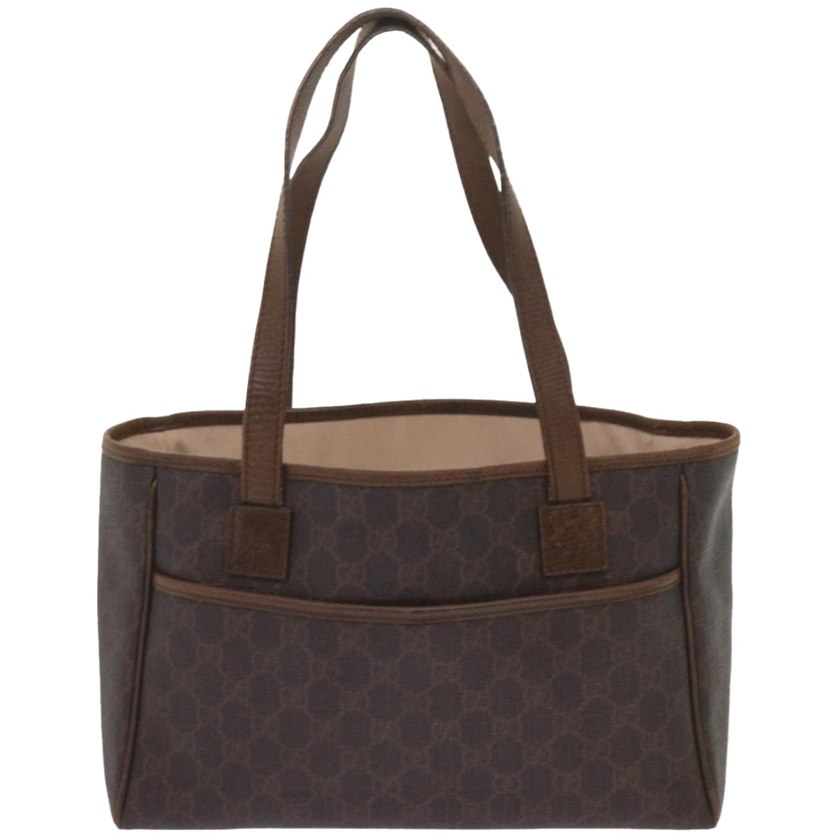 GUCCI GG Supreme Tote Bag PVC Leather Brown 264221  ep3283