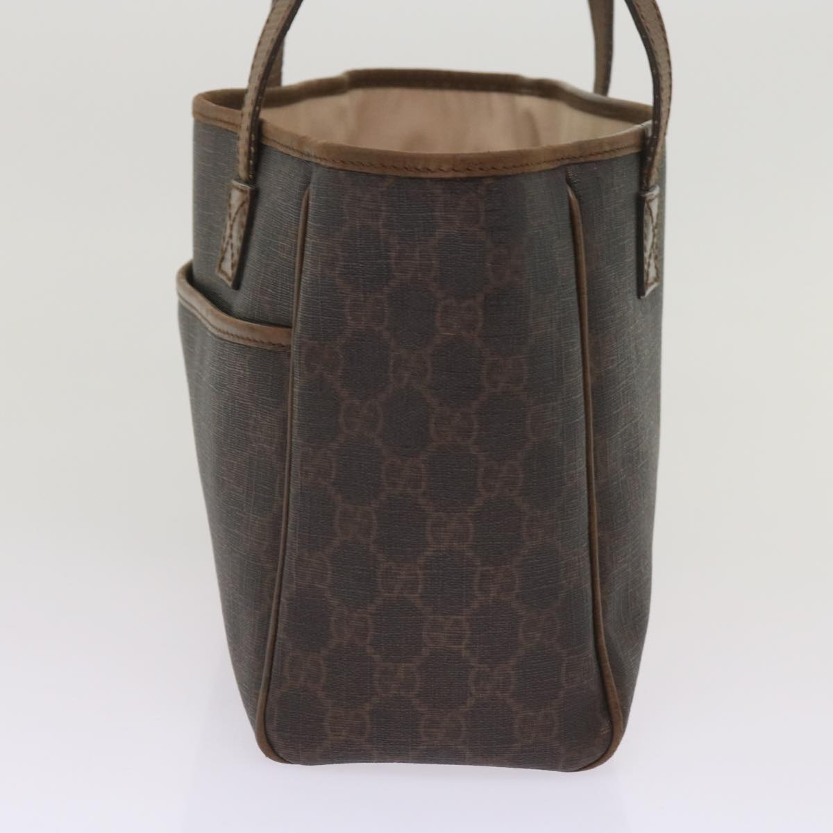 GUCCI GG Supreme Tote Bag PVC Leather Brown 264221  ep3283