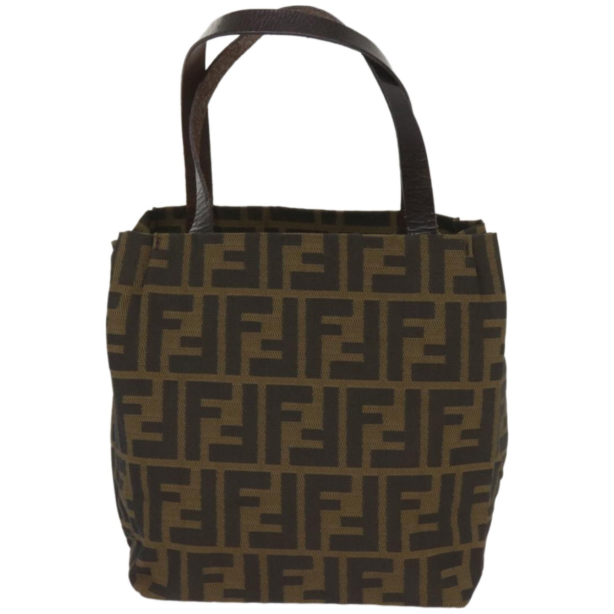 Luxury FendiZucca Canvas Hand Bag Black Brownep3284