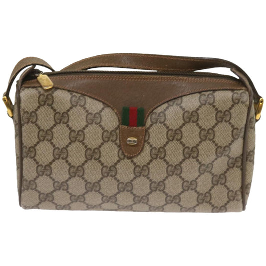 GUCCI GG Supreme Web Sherry Line Shoulder Bag PVC Beige 89 02 018  ep3292