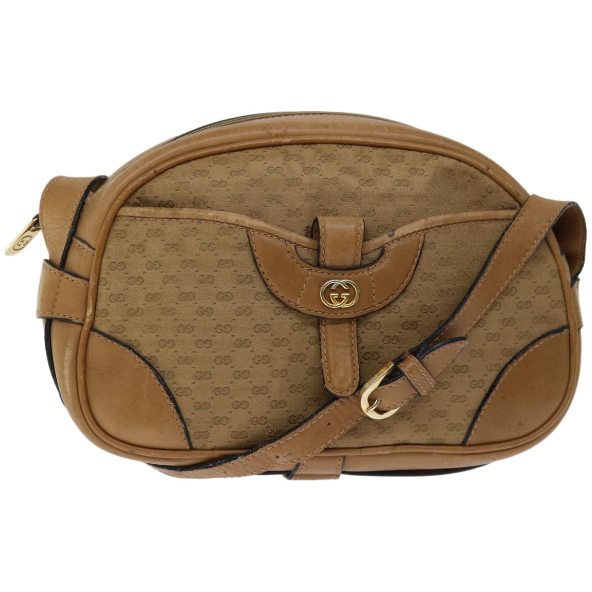 GUCCI Micro GG Canvas Shoulder Bag Beige  ep3382