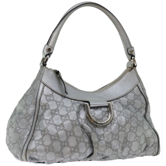 GUCCI GG Canvas Guccissima Hand Bag Silver 190525  ep3397