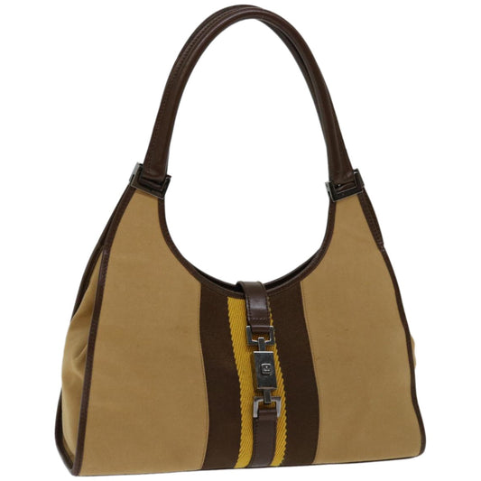 GUCCI Jackie Hand Bag Canvas Brown Beige yellow 002 1067 2123  ep3424