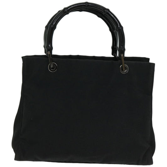 GUCCI Bamboo Hand Bag Nylon 2way Black 002 1016  ep3433