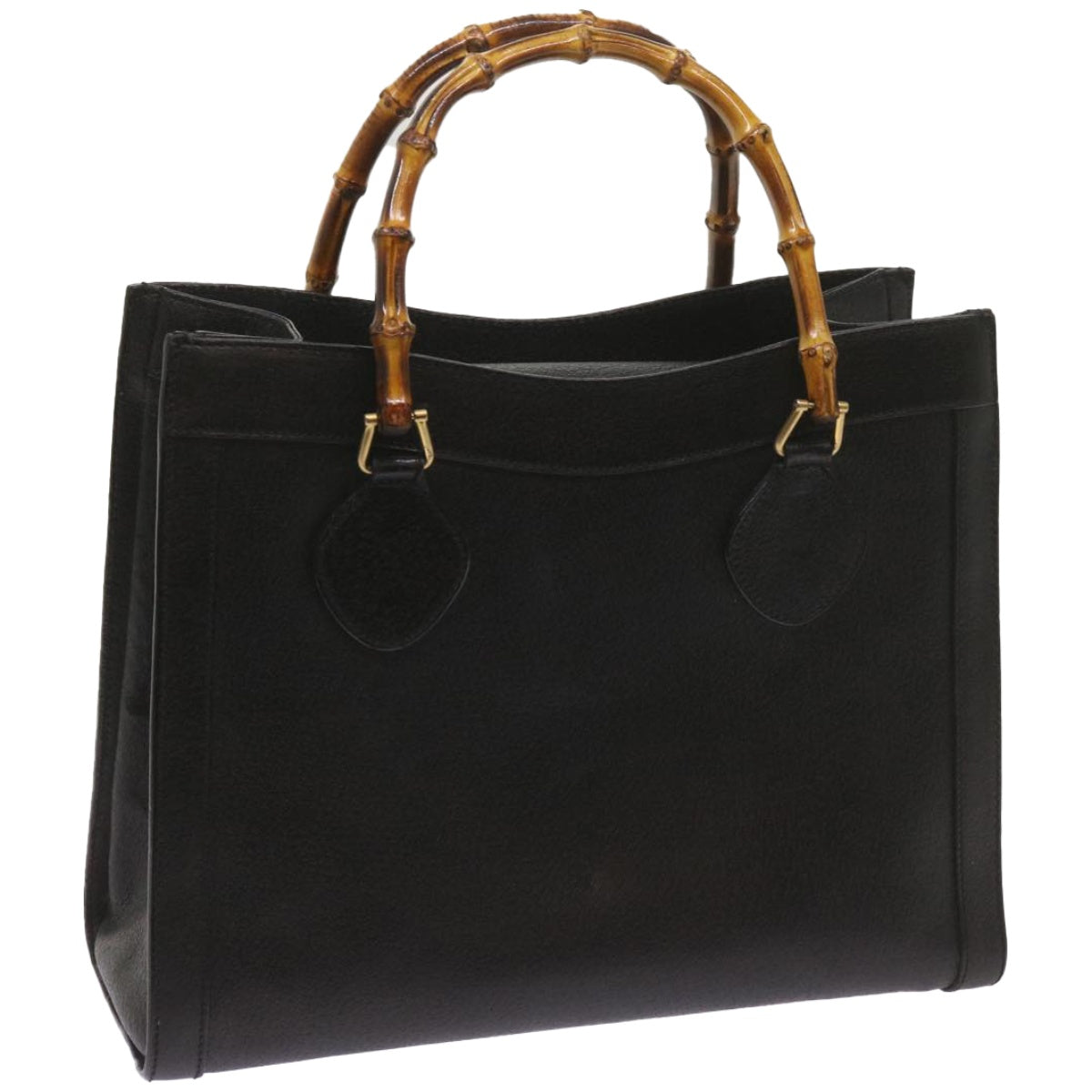GUCCI Bamboo Hand Bag Leather Black 002 0260  ep3499