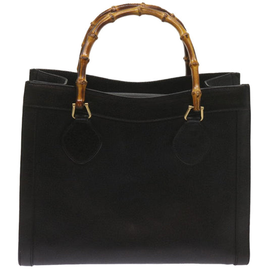 GUCCI Bamboo Hand Bag Leather Black 002 0260  ep3499