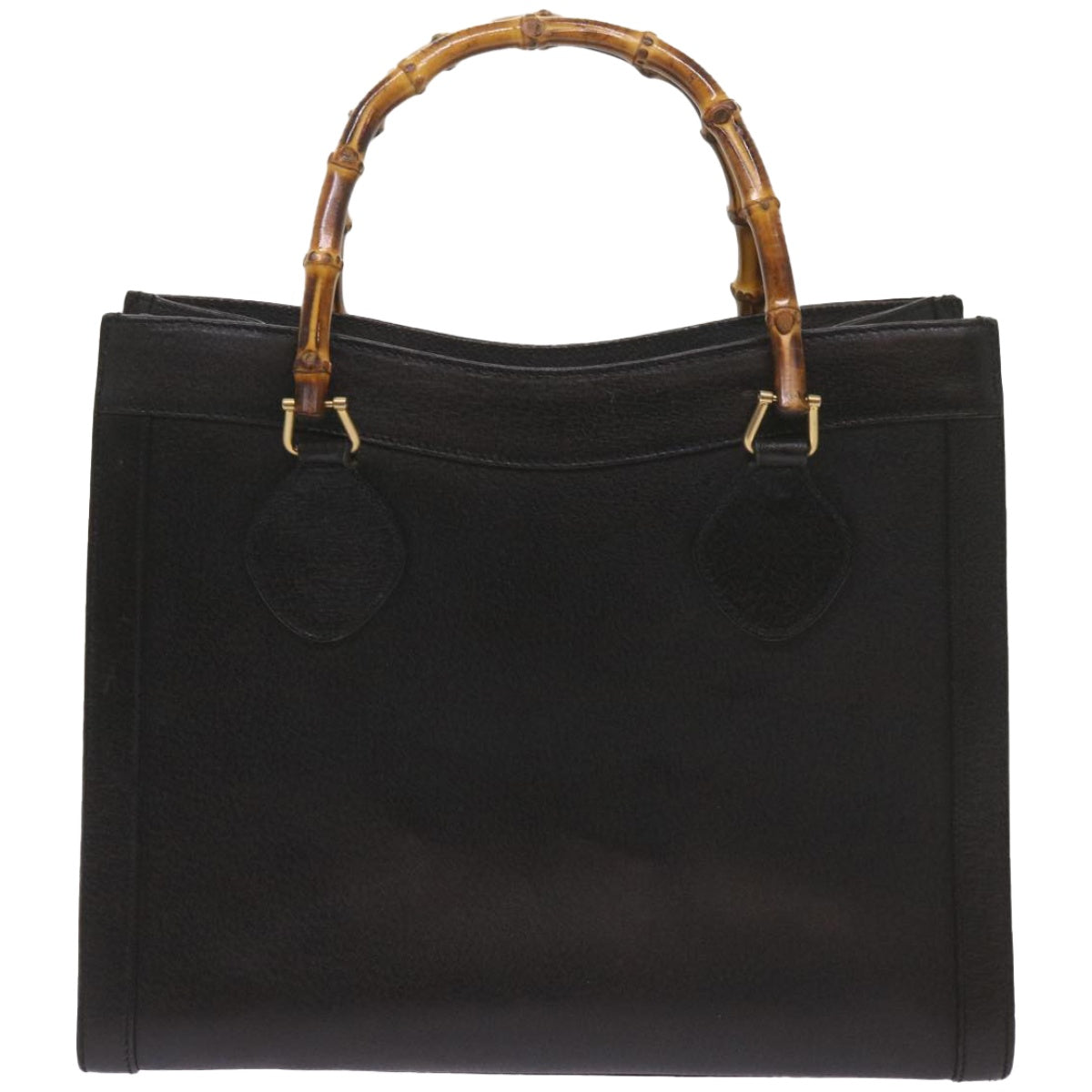 GUCCI Bamboo Hand Bag Leather Black 002 0260  ep3499