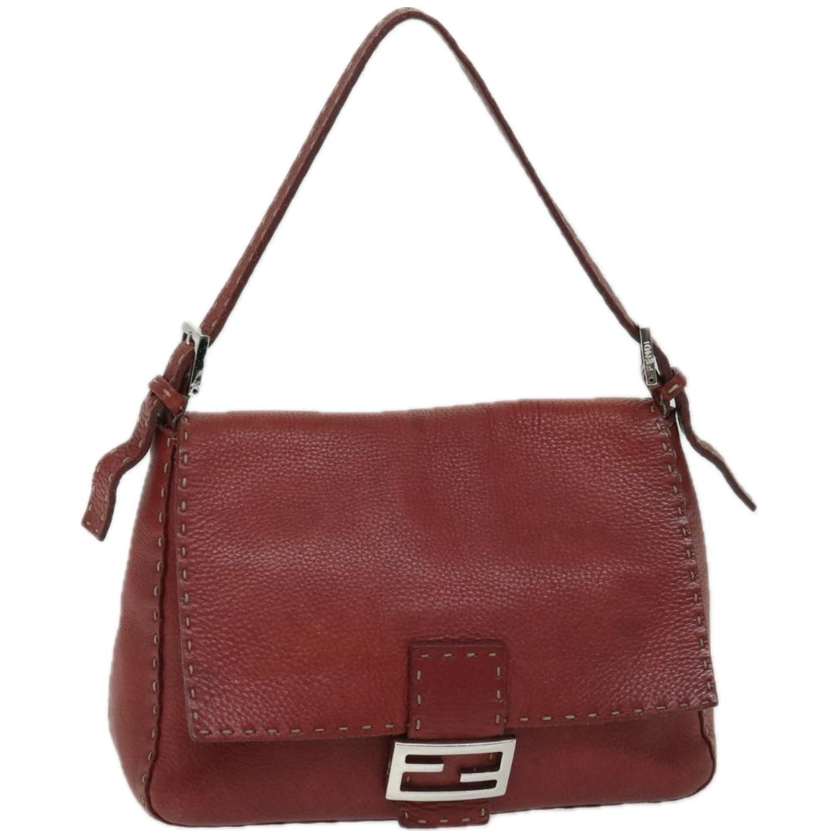 Luxury FendiMamma Baguette Shoulder Bag Leather Redep3505