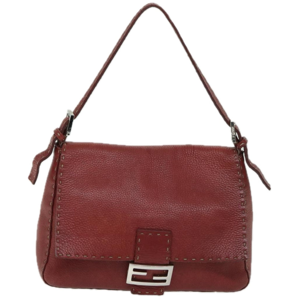 Luxury FendiMamma Baguette Shoulder Bag Leather Redep3505