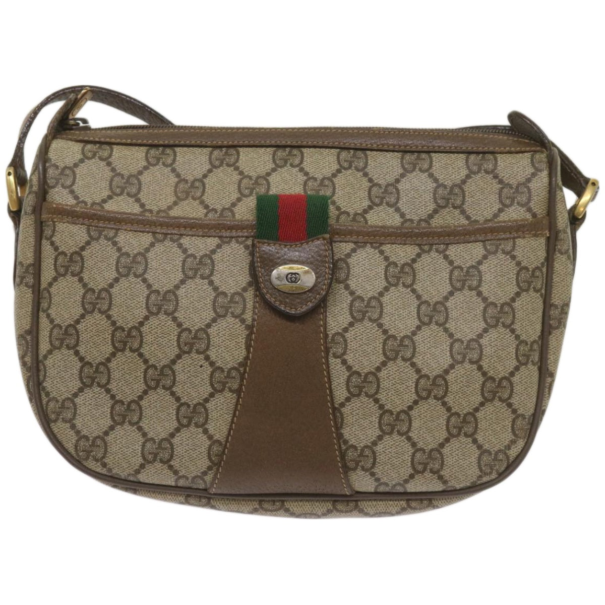 GUCCI GG Supreme Web Sherry Line Shoulder Bag Red Beige 89 02 032  ep3508