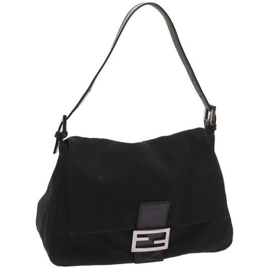 Luxury FendiMamma Baguette Shoulder Bag Nylon Black 2321 26325 079ep3515