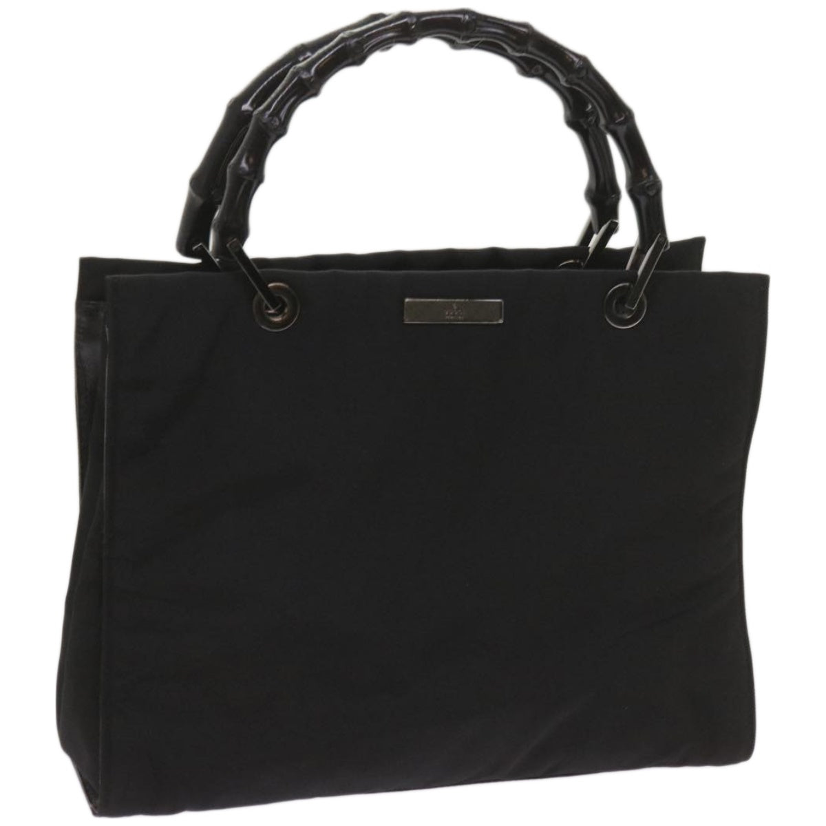GUCCI Bamboo Hand Bag Canvas Black 002 1016  ep3520
