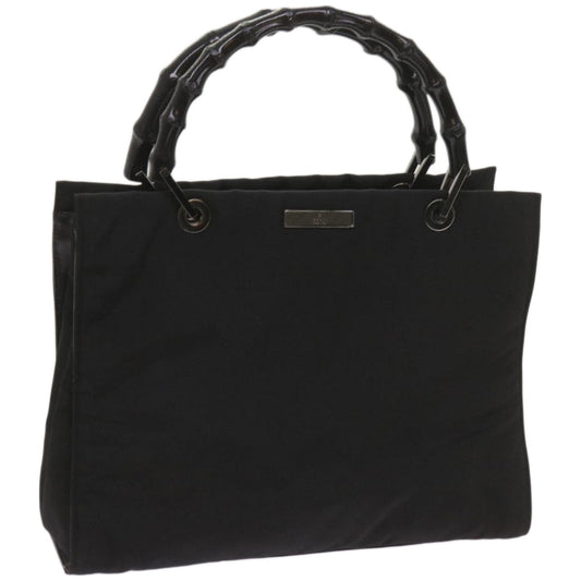 GUCCI Bamboo Hand Bag Canvas Black 002 1016  ep3520