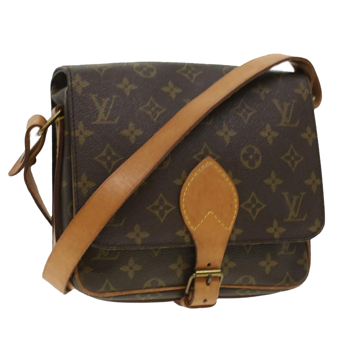 LOUIS VUITTON Monogram Cartouchiere MM Shoulder Bag M51253 LV ep365