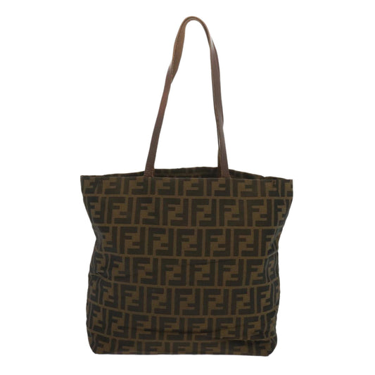 Luxury FendiZucca Canvas Tote Bag Black Brownep3655