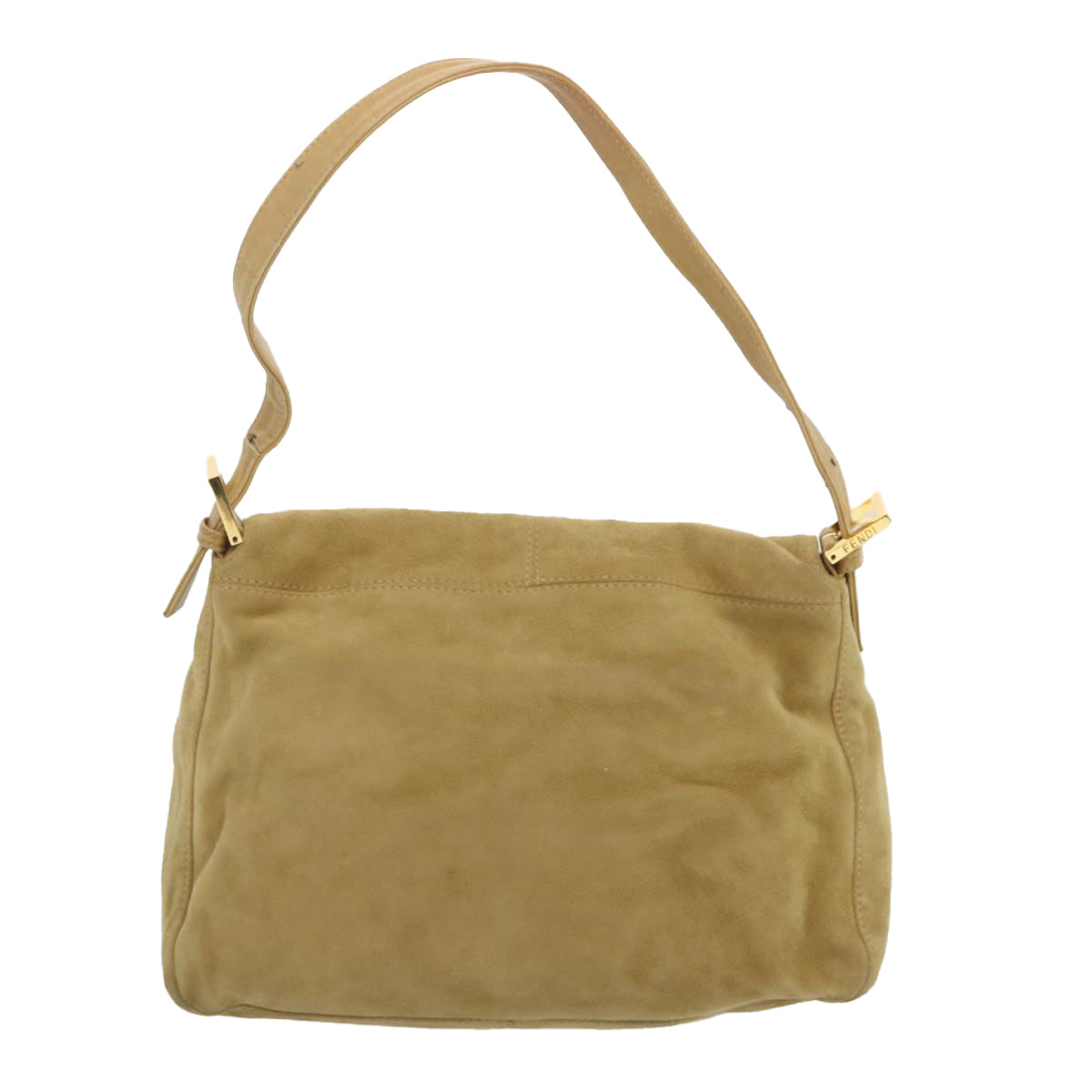 Luxury FendiMamma Baguette Shoulder Bag Suede Beigeep3672