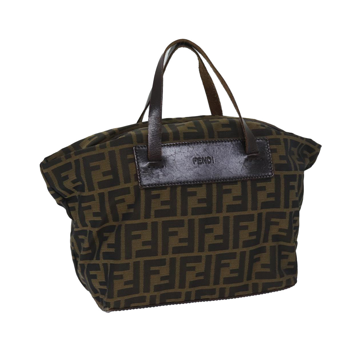 Luxury FendiZucca Canvas Hand Bag Brown Blackep3722