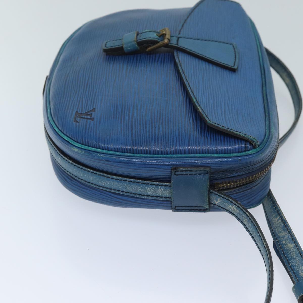 LOUIS VUITTON Epi June Feuille Shoulder Bag Blue M52155 LV ep3733