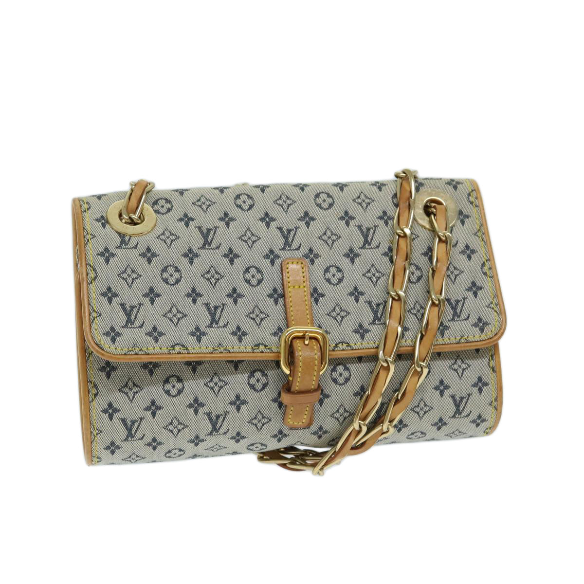 LOUIS VUITTON Monogram Mini Camille Chain Shoulder Bag Blue M92002 ep3756
