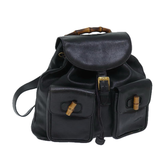 Luxury Gucci Trending 2025 Bamboo Backpack Leather Black 003 2058 0016  ep3777
