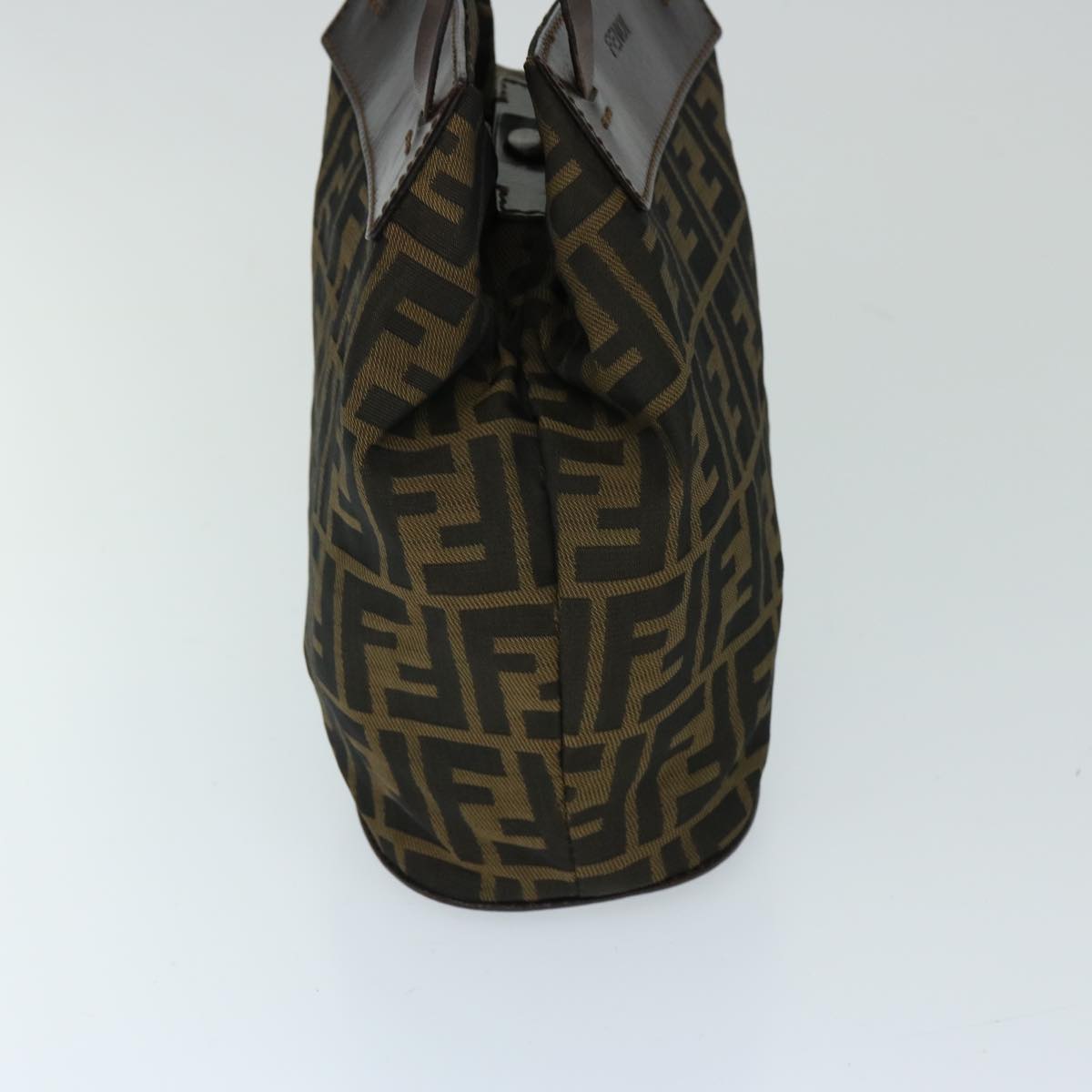 Luxury FendiZucca Canvas Hand Bag Brown Blackep3784