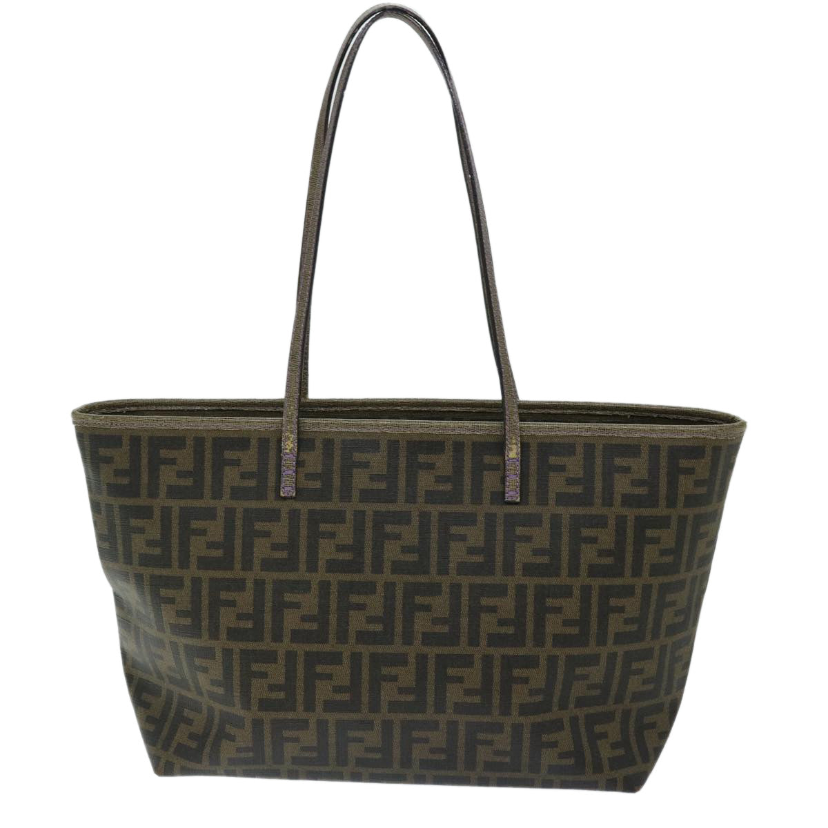 Luxury FendiZucca Canvas Tote Bag Black Brownep3830