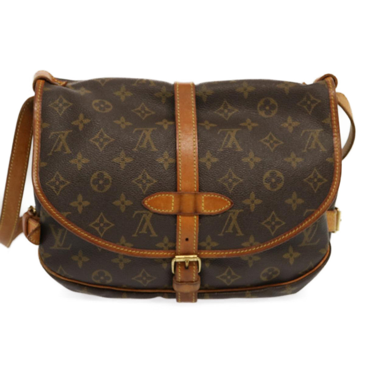 LOUIS VUITTON Monogram Saumur 30 Shoulder Bag M42256 LV ep3870