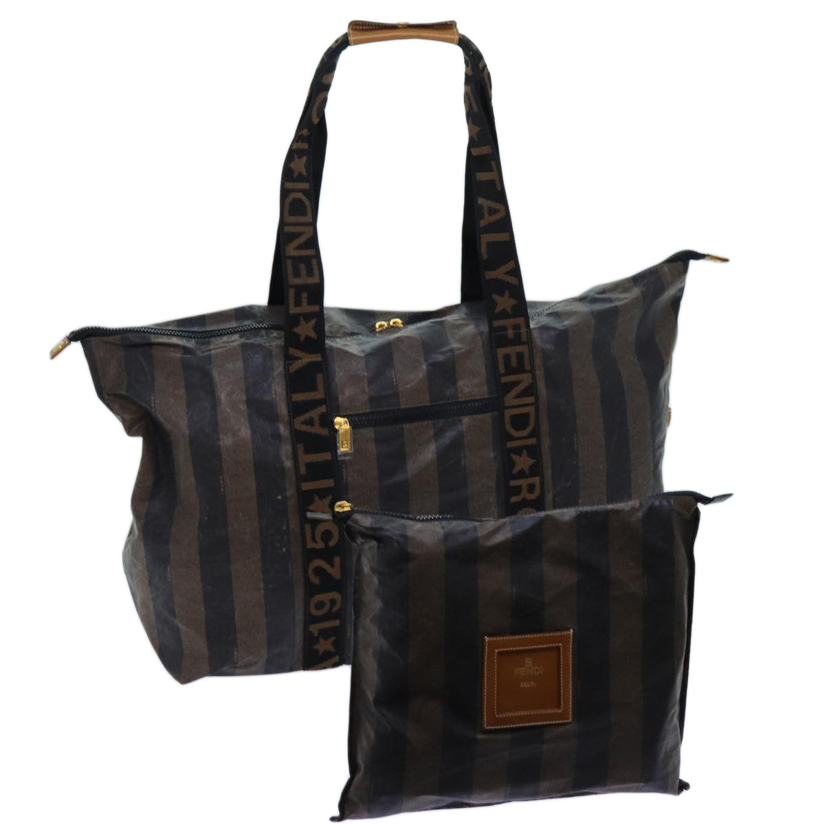 Luxury FendiPecan Canvas Clutch Bag 2Set Black Brownep3904