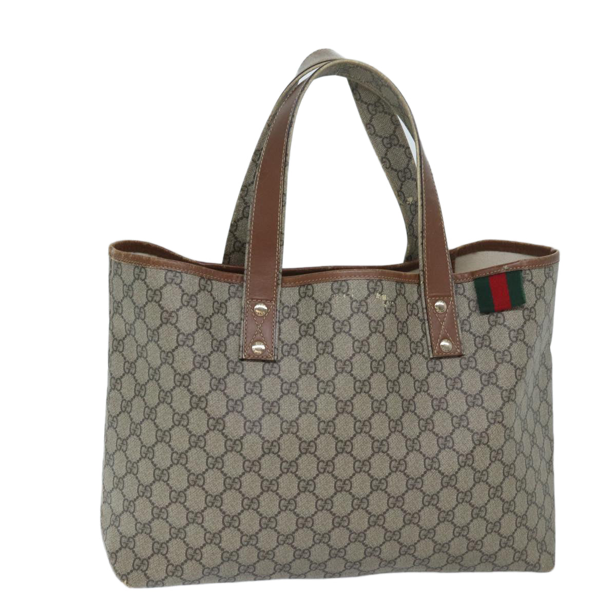 Luxury Gucci Trending 2025 GG Supreme Web Sherry Line Tote Bag PVC Beige Red Green 211134  ep3911
