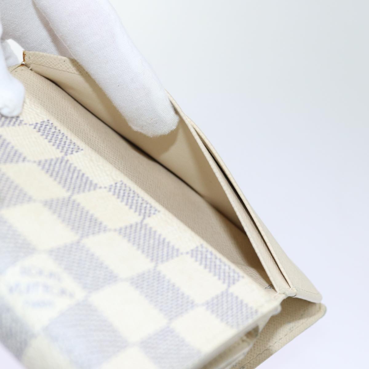 LOUIS VUITTON Damier Azur Portefeuille Tresol Wallet N61744 LV ep3925